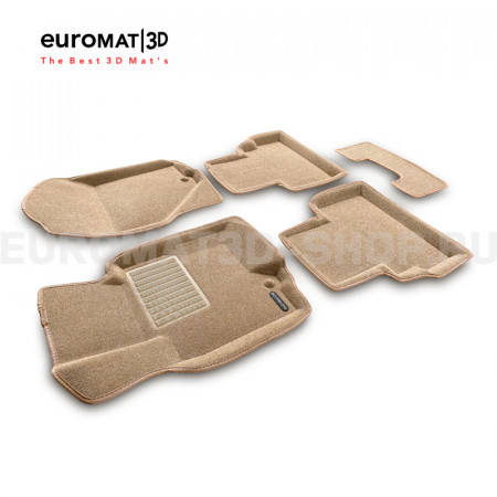Текстильные 3D коврики Euromat3D Business в салон для Infiniti FX,QX70 (2008-2014/2015-) № EMC3D-002802T Бежевые