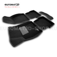Текстильные 3D коврики Euromat3D Business в салон для Audi A6 (2004-2010) № EMC3D-001109