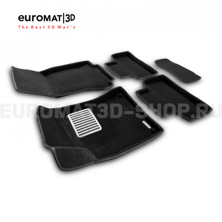 Текстильные 3D коврики Euromat3D Lux в салон для Mercedes GLA-Class (H247) (2020-) № EM3D-003523
