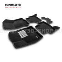 Текстильные 3D коврики Euromat3D Lux в салон для Seat Leon (2012-2020) № EM3D-004507
