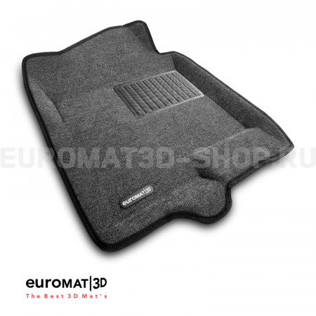 Текстильные 3D коврики Euromat3D Business в салон для Cadillac Escalade (2007-2014) № EMC3D-001302G Серые