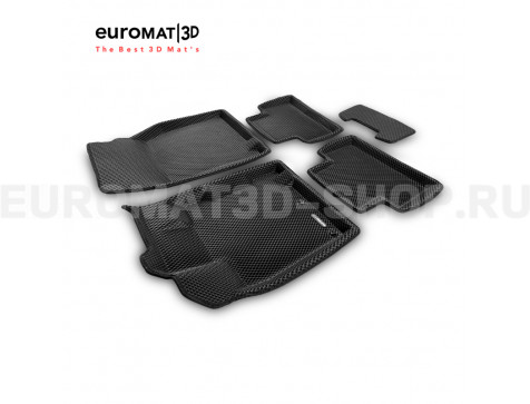 3D коврики Euromat3D EVA в салон для Nissan Qashqai (2014-2016) (Англ. сборка) № EM3DEVA-003700