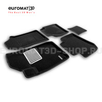 Текстильные 3D коврики Euromat3D Lux в салон для DongFeng Rich 6 (DF6) (2022-) № EM3D-001450